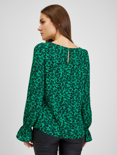Orsay Черно-зелена дамска блуза на цветя ORSAY