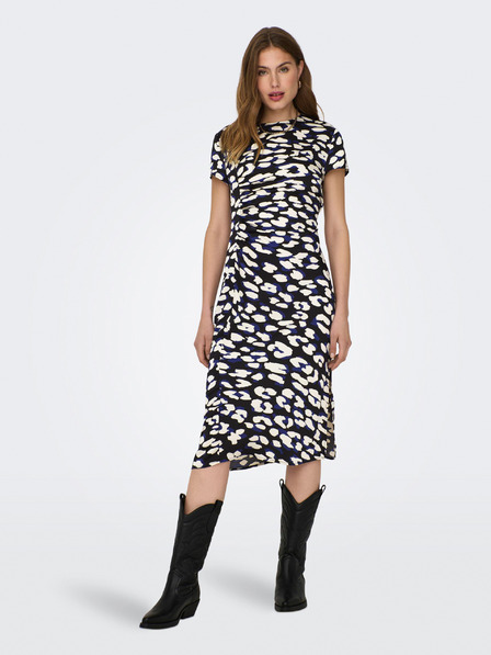 Jacqueline de Yong Кремаво-черна дамска шарена рокля JDY Urba