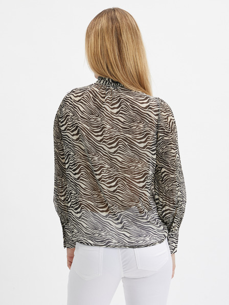 Orsay Черна дамска блуза с десен ORSAY