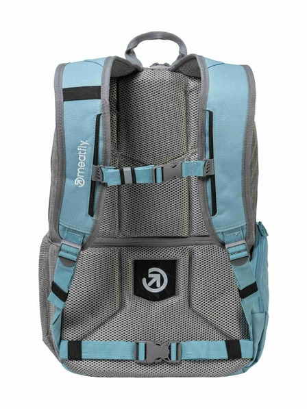 Meatfly Meatfly раница Basejumper Grey Heather / Aqua 22 L + МОЛИВНИК | Сив | Обем 22 L