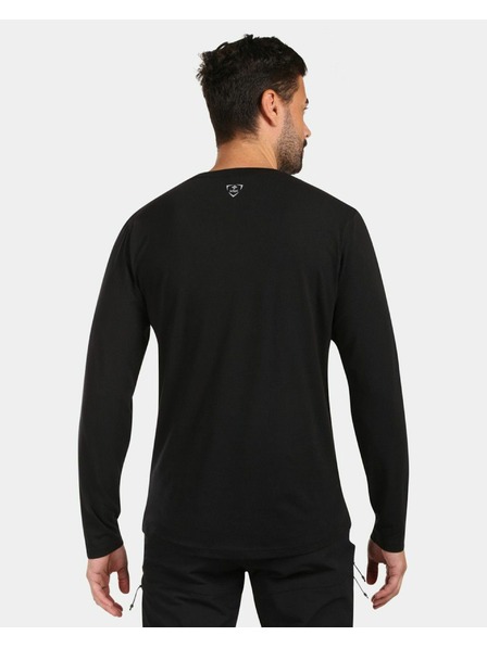 Kilpi Мъжка памучна тениска с дълъг ръкав Kilpi PROMOX-M Черна