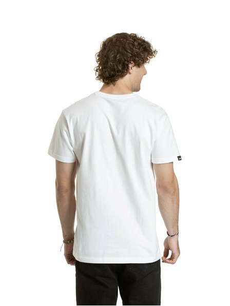 Meatfly Meatfly мъжка тениска Striped Logo White | Бяла