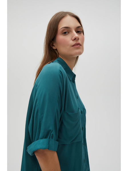 Moodo Зелена риза с променлива дължина на ръкавите