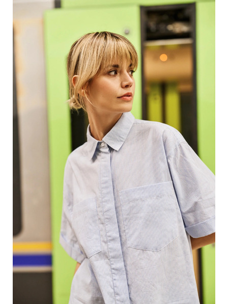 Moodo Дамска светлосиня риза