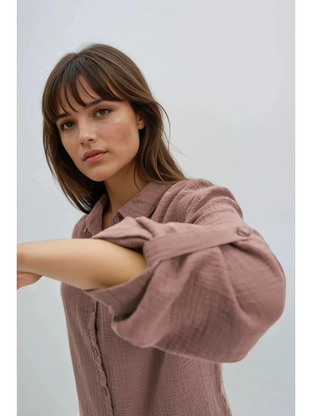 Moodo Светлокафява риза Moodo