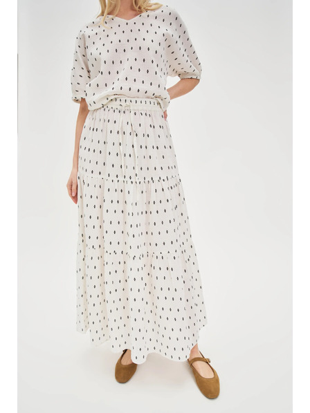 Moodo Дамска пола Moodo - бяла