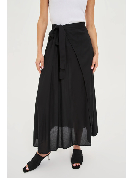 Moodo Дамска дълга пола Moodo - черна