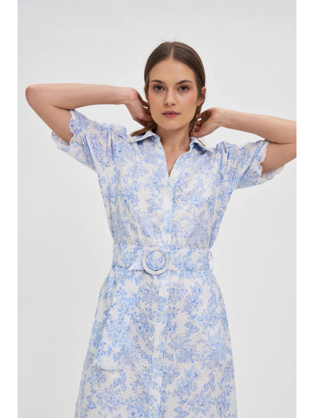 Moodo Дамски рокли Moodo - светло сини