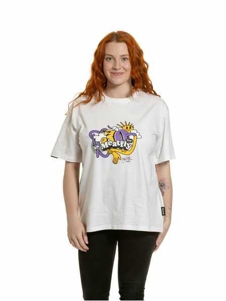 Meatfly Meatfly унисекс тениска Carter 30 Groove White