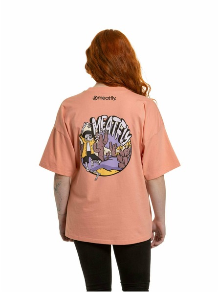 Meatfly Meatfly дамска тениска Vexey Coral Almond Skeleton