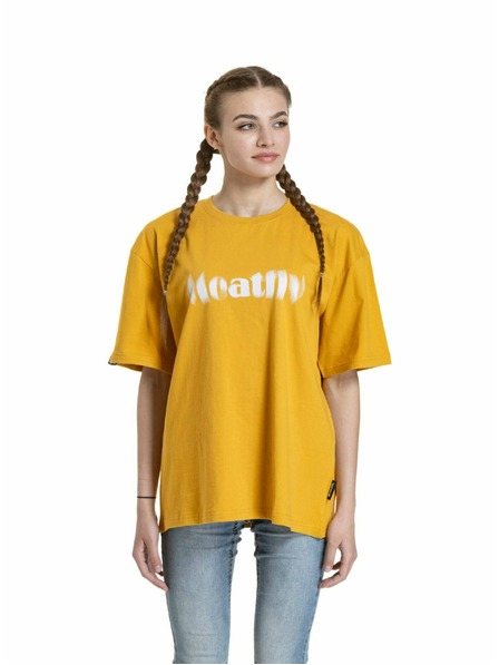 Meatfly Meatfly унисекс тениска Domes Gold Bronze Blured | Кафява