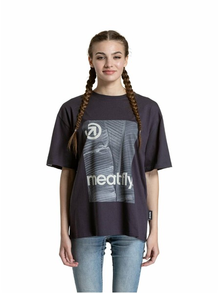 Meatfly Meatfly унисекс тениска Junglist Green Yellow Leaf | Сива