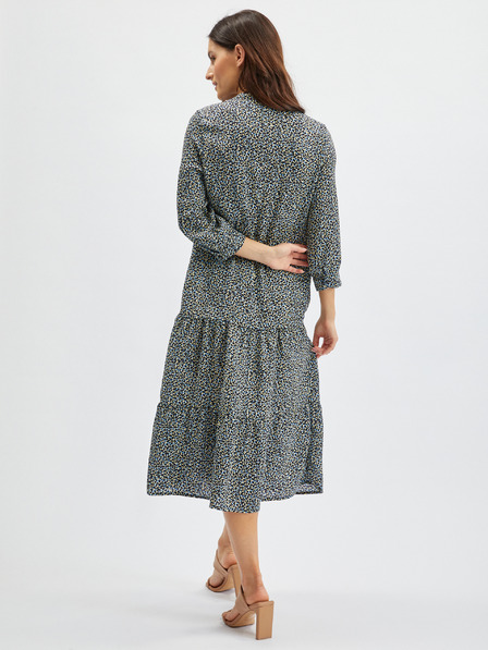 Orsay Синьо-черна дамска рокля-риза с десен ORSAY