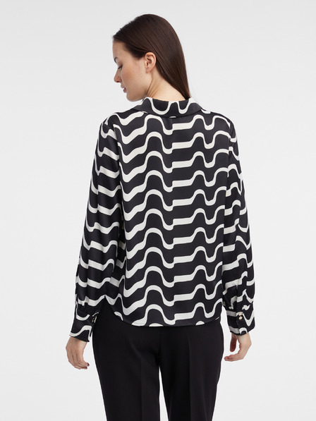 Orsay Бяло-черна дамска блуза с десен ORSAY