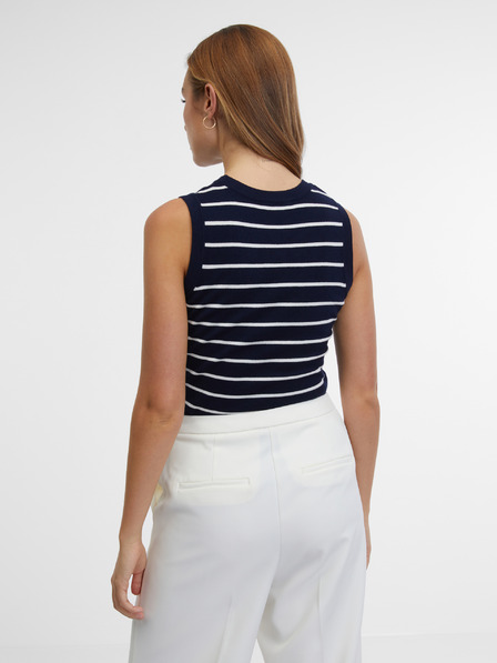 Orsay Тъмносин дамски топ на райе ORSAY