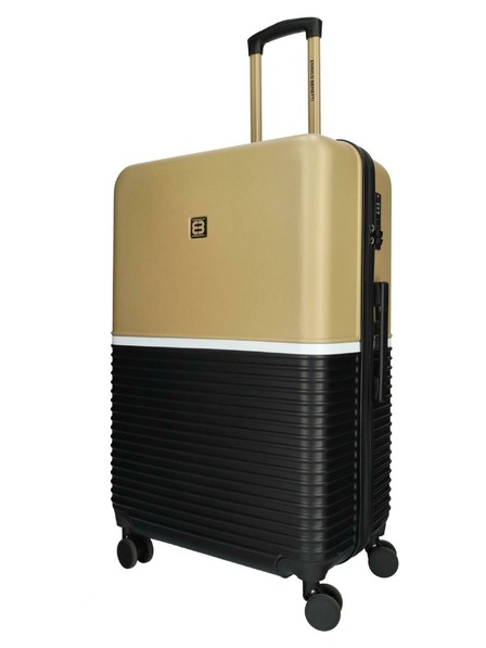 Enrico Benetti Пътнически куфар Enrico Benetti Princetown L Black/Camel