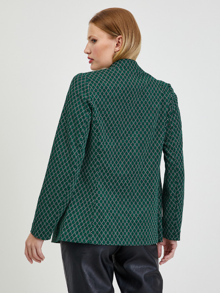 Orsay Тъмнозелено дамско сако с десен ORSAY