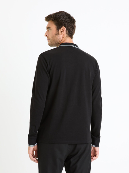 Celio Черна мъжка основна поло риза Celio Decolml