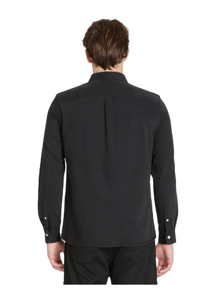 Celio Черна мъжка памучна риза Celio Janime