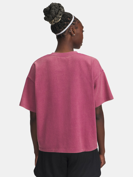 Under Armour Дамска тениска Under Armour UA HWT Boxy Wash SS-RED