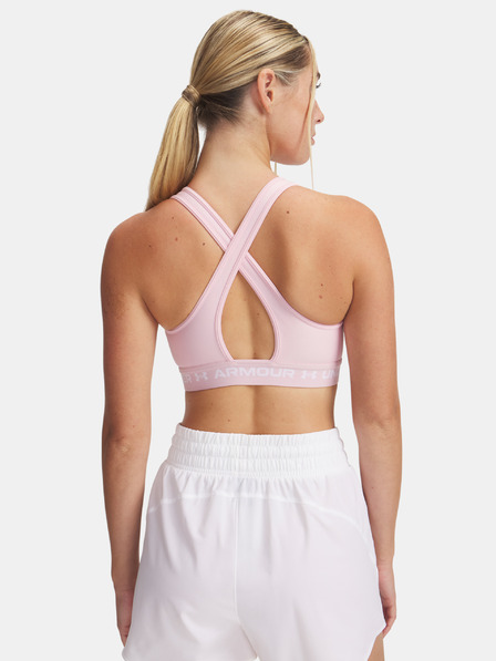 Under Armour Дамски сутиен Under Armour Crossback Mid Bra-PNK