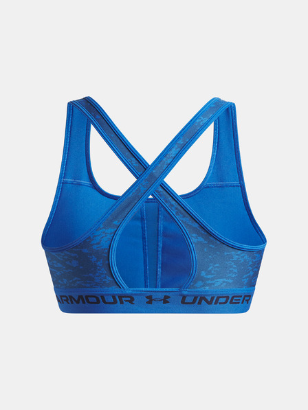 Under Armour Дамски сутиен Under Armour Crossback Mid Print-BLU