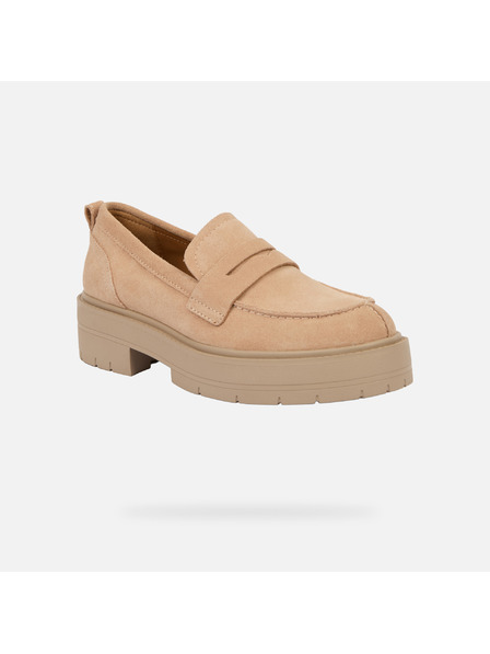 Geox Бежови дамски мокасини Geox Spherica Ec7