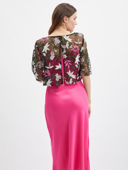 Orsay Черна дамска блуза на цветя ORSAY