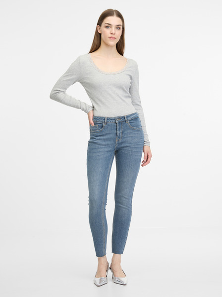 Orsay Кремава дамска тениска с дълъг ръкав ORSAY