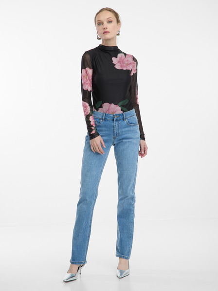 Orsay Черна дамска блуза с цветен принт ORSAY