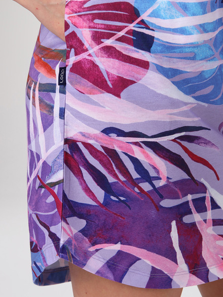 Loap Синя и лилава дамска шарена рокля LOAP Anuma