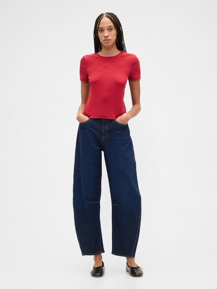 GAP Ребрести crop топ с лого GAP