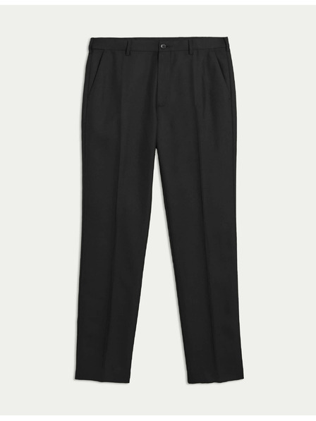 Marks & Spencer Гладки панталони за големи и високи, редовна кройка Marks & Spencer черни