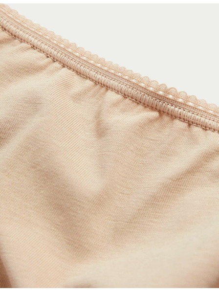 Marks & Spencer Комплект от пет дамски бразилски бикини в бежово, черно и бяло Marks & Spencer