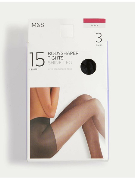 Marks & Spencer Опаковка от 3 чифта оформящи чорапи, 15 DEN Marks & Spencer черна
