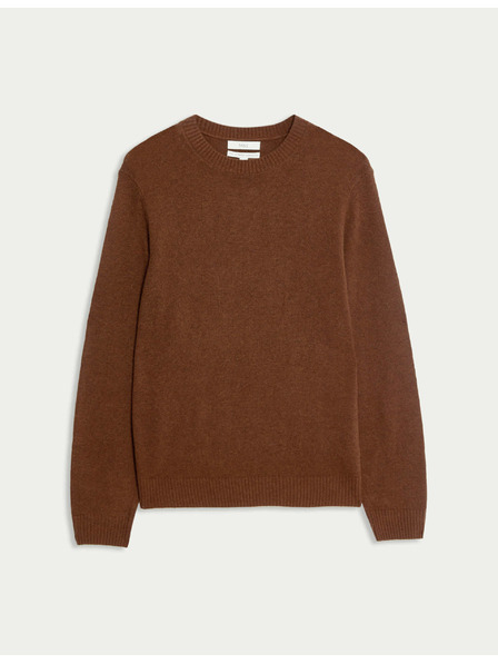 Marks & Spencer Суитшърт с деколте до врата от агнешка вълна Marks & Spencer кафява