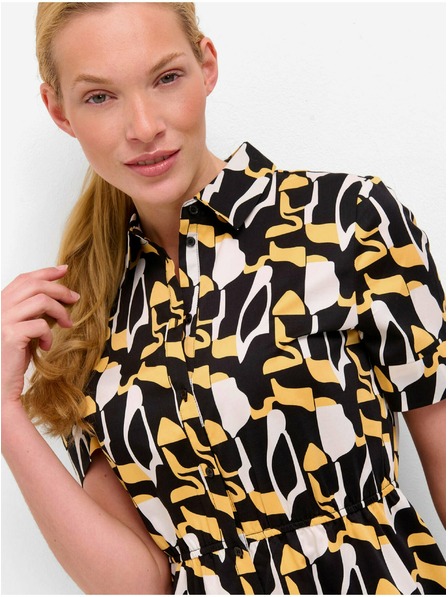 Orsay Жълто-черни щамповани ризови рокли ORSAY