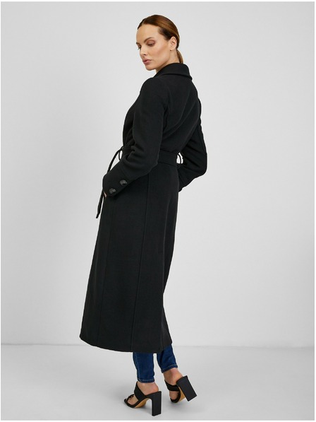 Orsay Черно дамско зимно палто с примес на вълна ORSAY