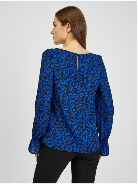 Orsay Черно-синя дамска блуза на цветя ORSAY