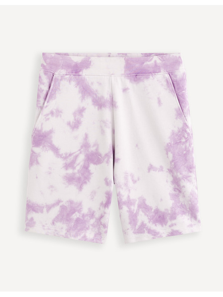 Celio Лилави мъжки спортни къси панталони щампа батик Celio Doengame