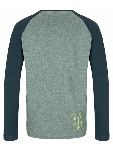 Kilpi Детска памучна тениска с дълъг ръкав Kilpi SONIER-JB Тъмнозелена