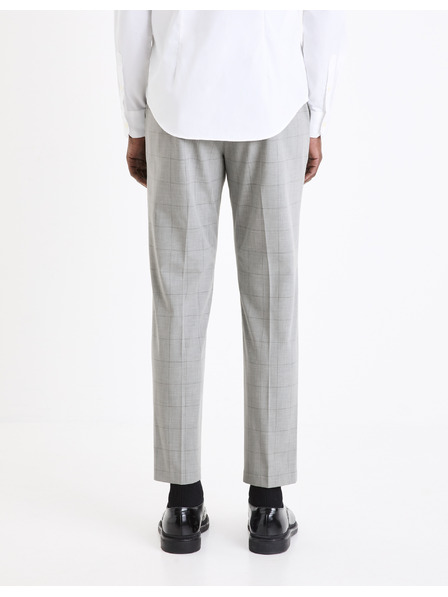 Celio Светлосиви мъжки карирани панталони чино Celio Gocarreau