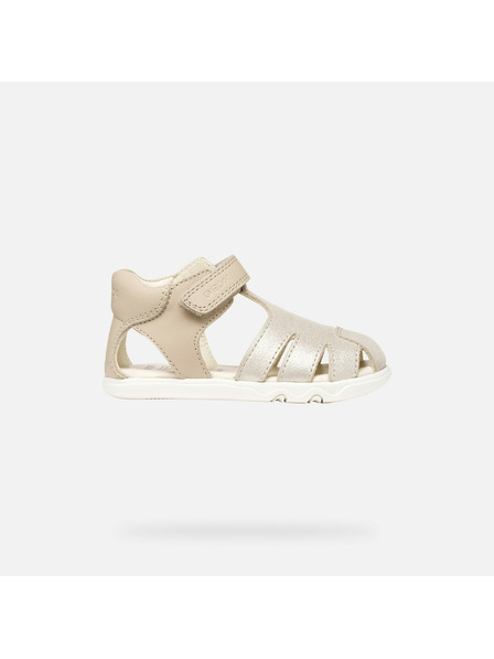 Geox Бежови момичешки barefoot сандали Geox Sandal Steppieup
