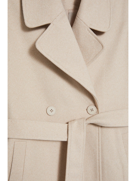 Moodo Палто с колан бежово Moodo