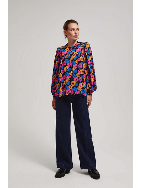 Moodo Черна цветна риза Moodo