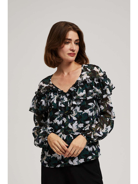 Moodo Риза с волани и цветен принт Moodo