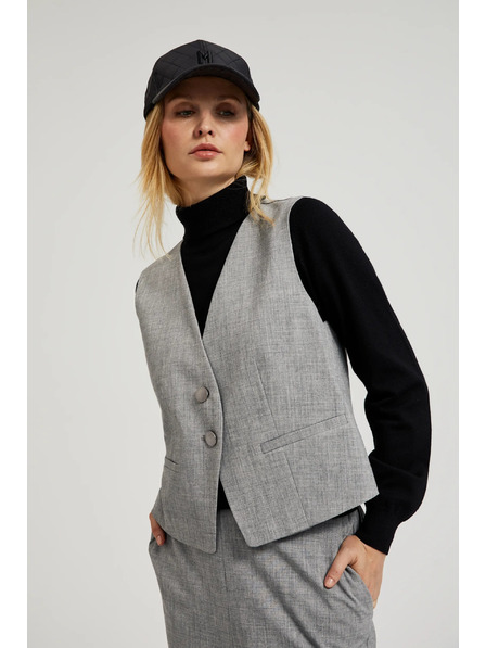 Moodo Елегантна сива жилетка Moodo