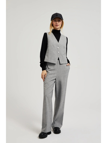 Moodo Официални сиви панталони с прави крачоли Moodo