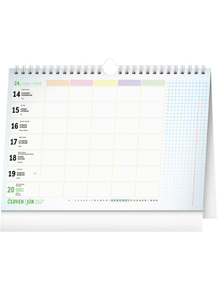 NOTIQUE NOTIQUE school planner calendar with hook 2027, 30 x 21 cm
