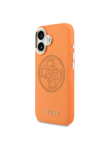 Guess Guess PU Perforated 4G Logo MagSafe Back Cover for iPhone 17 Orange